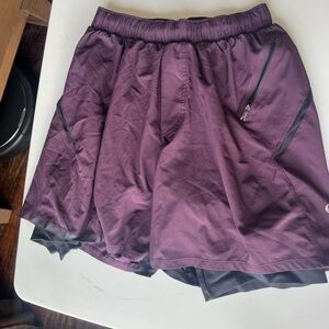 lululemon surge Men's Purple Athletic Shorts medium